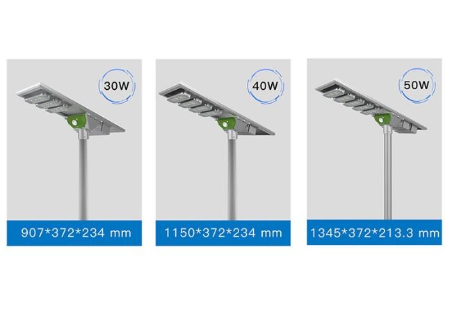 All In One Integrated Solar Street Light 30W 40W 50W