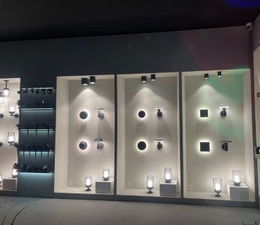 decorative wall lighting display area